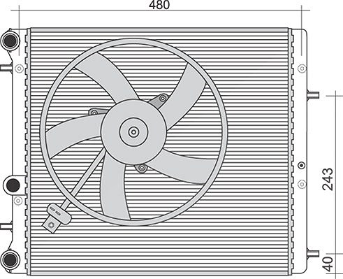 Magneti Marelli Kühler, Motorkühlung [Hersteller-Nr. 350213851000] für Skoda, Seat, VW