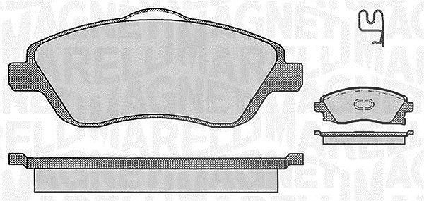 Magneti Marelli Bremsbelagsatz, Scheibenbremse [Hersteller-Nr. 363916060362] für Vauxhall, Opel