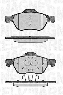 Magneti Marelli Bremsbelagsatz, Scheibenbremse [Hersteller-Nr. 363916060384] für Renault