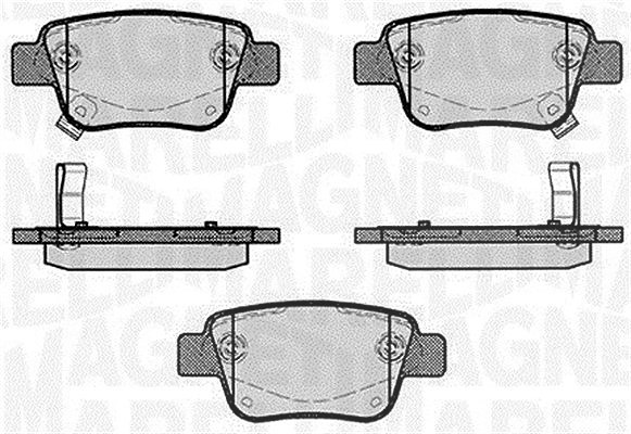 Magneti Marelli Bremsbelagsatz, Scheibenbremse [Hersteller-Nr. 363916060403] für Toyota