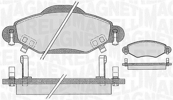 Magneti Marelli Bremsbelagsatz, Scheibenbremse [Hersteller-Nr. 363916060410] für Toyota