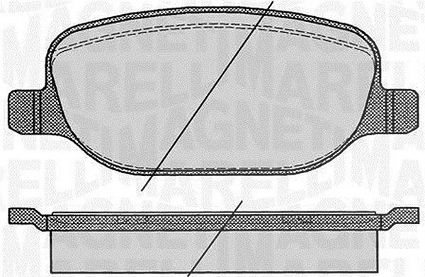 Magneti Marelli Bremsbelagsatz, Scheibenbremse [Hersteller-Nr. 363916060425] für Alfa Romeo