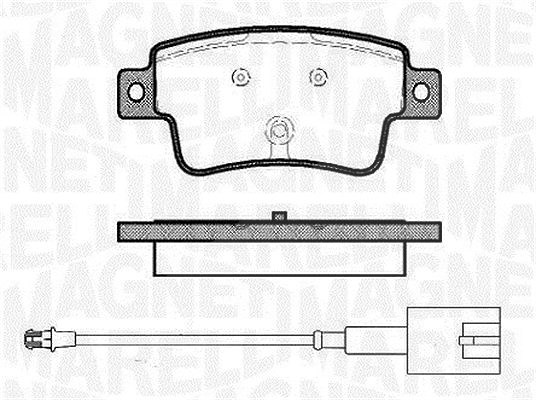Magneti Marelli Bremsbelagsatz, Scheibenbremse [Hersteller-Nr. 363916060446] für Fiat, Abarth