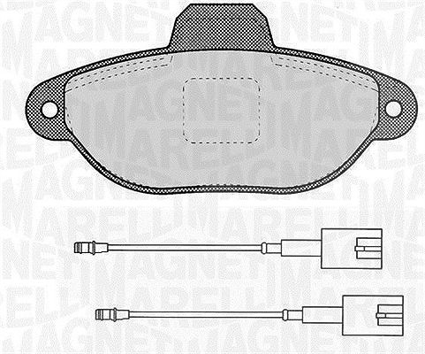 Magneti Marelli Bremsbelagsatz, Scheibenbremse [Hersteller-Nr. 363916060453] für Ford, Fiat