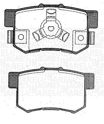 Magneti Marelli Bremsbelagsatz, Scheibenbremse [Hersteller-Nr. 363916060463] für Honda, Acura