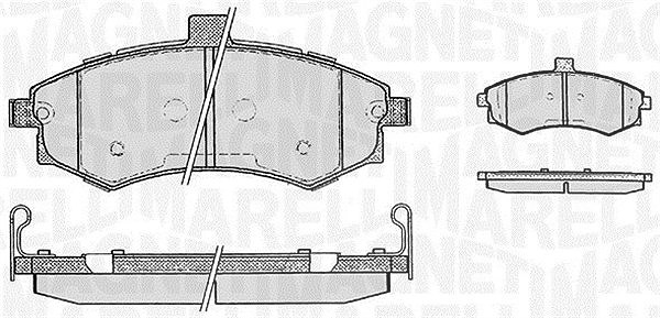 Magneti Marelli Bremsbelagsatz, Scheibenbremse [Hersteller-Nr. 363916060469] für Hyundai