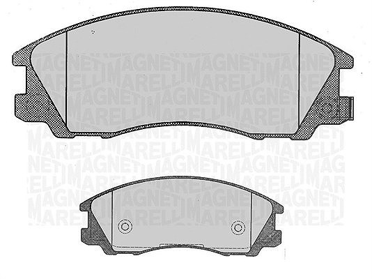Magneti Marelli Bremsbelagsatz, Scheibenbremse [Hersteller-Nr. 363916060472] für Hyundai
