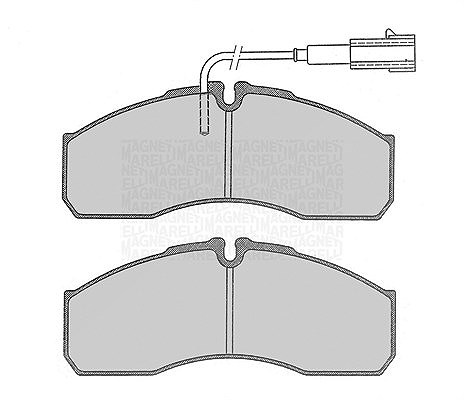 Magneti Marelli Bremsbelagsatz, Scheibenbremse [Hersteller-Nr. 363916060479] für Iveco, VW, Jaguar, Renault, Audi, Nissan, Mercedes-Benz, Alpina