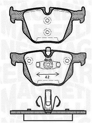 Magneti Marelli Bremsbelagsatz, Scheibenbremse [Hersteller-Nr. 363916060486] für Renault, BMW