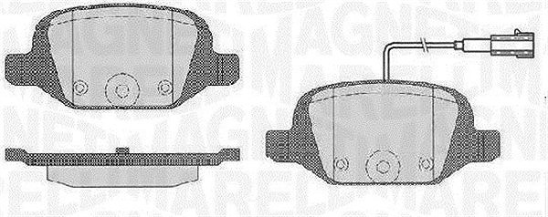 Magneti Marelli Bremsbelagsatz, Scheibenbremse [Hersteller-Nr. 363916060503] für Abarth, Fiat