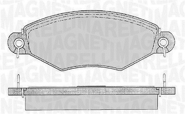Magneti Marelli Bremsbelagsatz, Scheibenbremse [Hersteller-Nr. 363916060512] für Peugeot