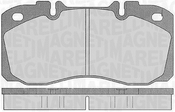Magneti Marelli Bremsbelagsatz, Scheibenbremse [Hersteller-Nr. 363916060530] für Daewoo, Audi, Saab, Zaz, Glas, Opel, Peugeot, BMW, Vauxhall, Chevrole