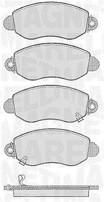 Magneti Marelli Bremsbelagsatz, Scheibenbremse [Hersteller-Nr. 363916060556] für Ford