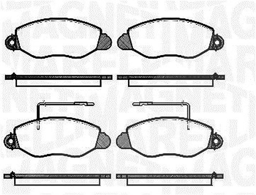 Magneti Marelli Bremsbelagsatz, Scheibenbremse [Hersteller-Nr. 363916060557] für Nissan