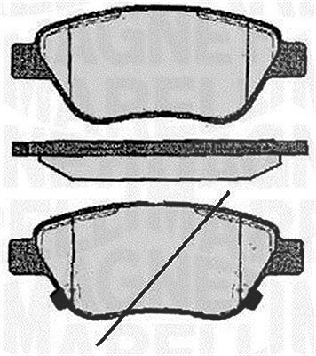 Magneti Marelli Bremsbelagsatz, Scheibenbremse [Hersteller-Nr. 363916060559] für Vauxhall, Opel, Proton