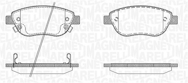 Magneti Marelli Bremsbelagsatz, Scheibenbremse [Hersteller-Nr. 363916060562] für Opel, Fiat
