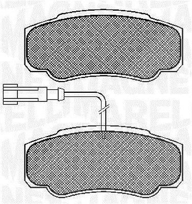 Magneti Marelli Bremsbelagsatz, Scheibenbremse [Hersteller-Nr. 363916060573] für Nissan, Toyota, Citroën