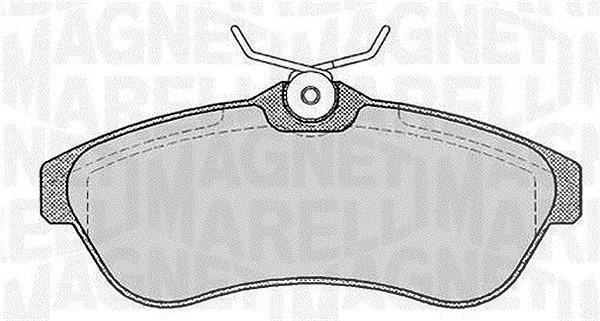 Magneti Marelli Bremsbelagsatz, Scheibenbremse [Hersteller-Nr. 363916060587] für Citroën