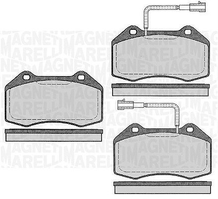 Magneti Marelli Bremsbelagsatz, Scheibenbremse [Hersteller-Nr. 363916060591] für Abarth, Alfa Romeo