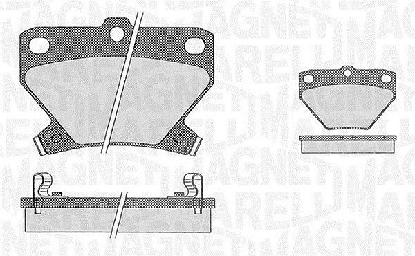 Magneti Marelli Bremsbelagsatz, Scheibenbremse [Hersteller-Nr. 363916060593] für Toyota