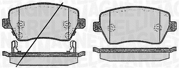 Magneti Marelli Bremsbelagsatz, Scheibenbremse [Hersteller-Nr. 363916060594] für Nissan