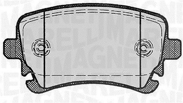 Magneti Marelli Bremsbelagsatz, Scheibenbremse [Hersteller-Nr. 363916060602] für VW, Audi, Bentley