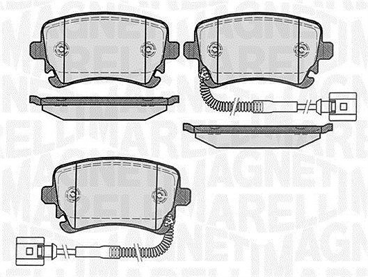 Magneti Marelli Bremsbelagsatz, Scheibenbremse [Hersteller-Nr. 363916060603] für VW, Audi, Bentley