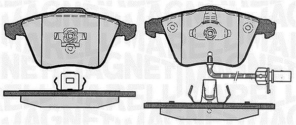 Magneti Marelli Bremsbelagsatz, Scheibenbremse [Hersteller-Nr. 363916060609] für Audi, Seat