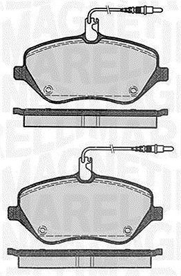 Magneti Marelli Bremsbelagsatz, Scheibenbremse [Hersteller-Nr. 363916060615] für Mercedes-Benz, Citroën, Peugeot