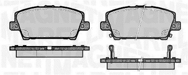 Magneti Marelli Bremsbelagsatz, Scheibenbremse [Hersteller-Nr. 363916060620] für Honda