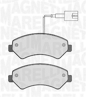 Magneti Marelli Bremsbelagsatz, Scheibenbremse [Hersteller-Nr. 363916060643] für Fiat, Opel, Peugeot, Citroën