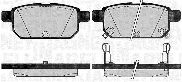 Magneti Marelli Bremsbelagsatz, Scheibenbremse [Hersteller-Nr. 363916060646] für Suzuki