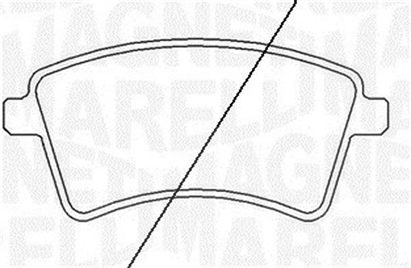 Magneti Marelli Bremsbelagsatz, Scheibenbremse [Hersteller-Nr. 363916060662] für Nissan, Renault