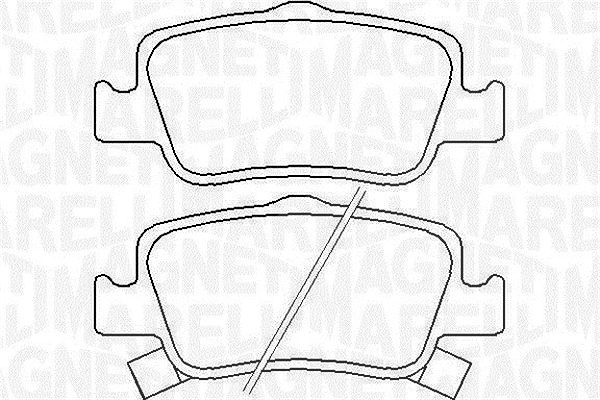 Magneti Marelli Bremsbelagsatz, Scheibenbremse [Hersteller-Nr. 363916060666] für Toyota, Subaru