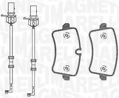 Magneti Marelli Bremsbelagsatz, Scheibenbremse [Hersteller-Nr. 363916060674] für Audi