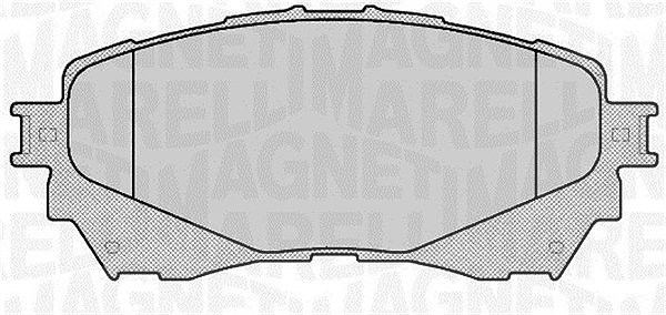 Magneti Marelli Bremsbelagsatz, Scheibenbremse [Hersteller-Nr. 363916060677] für Mazda