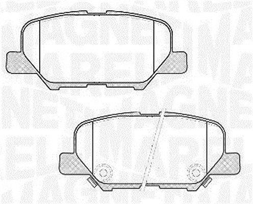 Magneti Marelli Bremsbelagsatz, Scheibenbremse [Hersteller-Nr. 363916060678] für Citroën, Mazda, Lexus, Mitsubishi, Toyota, Peugeot