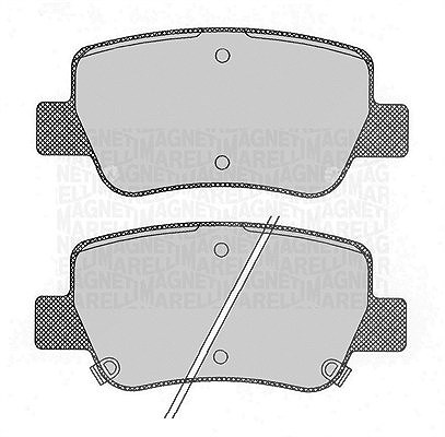 Magneti Marelli Bremsbelagsatz, Scheibenbremse [Hersteller-Nr. 363916060686] für Toyota