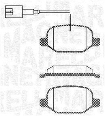 Magneti Marelli Bremsbelagsatz, Scheibenbremse [Hersteller-Nr. 363916060687] für Alfa Romeo