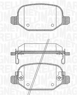 Magneti Marelli Bremsbelagsatz, Scheibenbremse [Hersteller-Nr. 363916060688] für Fiat