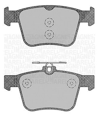 Magneti Marelli Bremsbelagsatz, Scheibenbremse [Hersteller-Nr. 363916060713] für Seat, Audi, VW, Skoda, Cupra