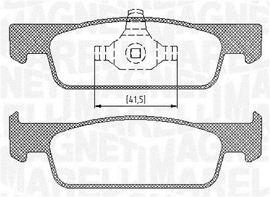 Magneti Marelli Bremsbeläge vorne (Satz) [Hersteller-Nr. 363916060717] für Smart, Renault, Dacia