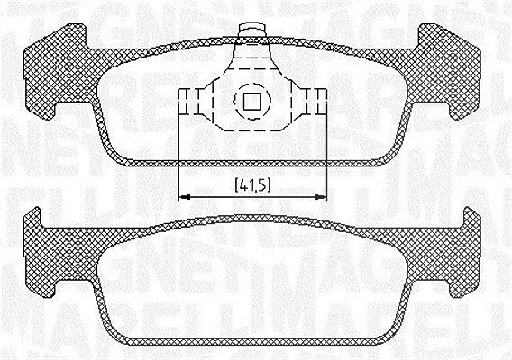 Magneti Marelli Bremsbelagsatz, Scheibenbremse [Hersteller-Nr. 363916060718] für Renault, Dacia