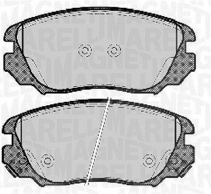 Magneti Marelli Bremsbelagsatz, Scheibenbremse [Hersteller-Nr. 363916060723] für Vauxhall, Saab, Chevrolet, Buick, Opel, Bentley