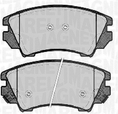 Magneti Marelli Bremsbelagsatz, Scheibenbremse [Hersteller-Nr. 363916060724] für Saab, Vauxhall, Chevrolet, Buick, Bentley, Opel