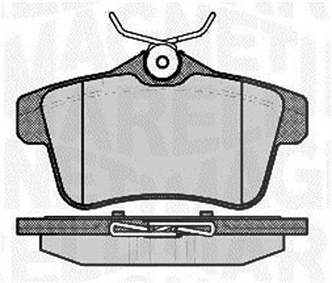 Magneti Marelli Bremsbelagsatz, Scheibenbremse [Hersteller-Nr. 363916060754] für Citroën, Peugeot, Ds