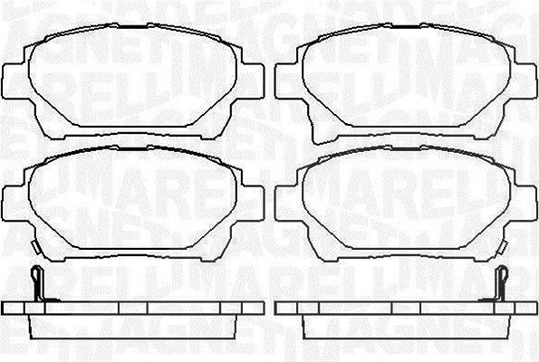 Magneti Marelli Bremsbelagsatz, Scheibenbremse [Hersteller-Nr. 363916060784] für Toyota, Aston Martin