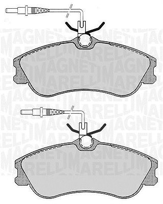 Magneti Marelli Bremsbelagsatz, Scheibenbremse [Hersteller-Nr. 363916060786] für Citroën, Peugeot