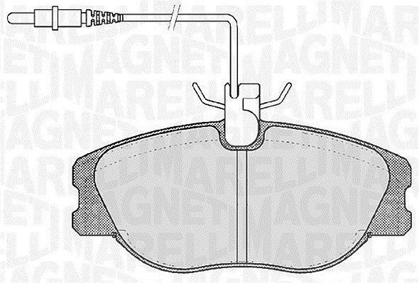 Magneti Marelli Bremsbelagsatz, Scheibenbremse [Hersteller-Nr. 363916060787] für Citroën, Fiat, Lancia, Peugeot