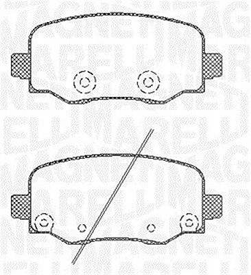 Magneti Marelli Bremsbelagsatz, Scheibenbremse [Hersteller-Nr. 363916060794] für Jeep, Fiat